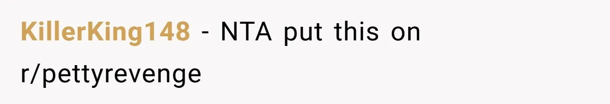 KillerKing148 − NTA put this on r/pettyrevenge