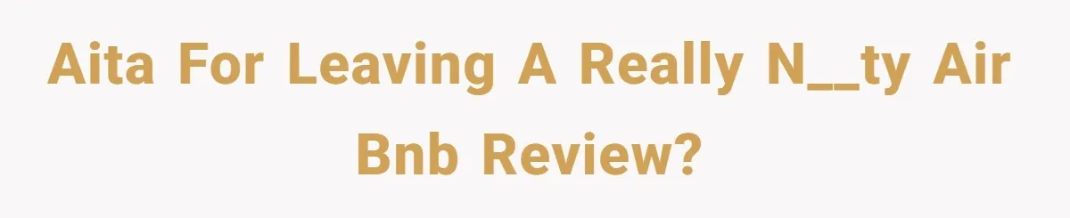 AITA for leaving a really n__ty air bnb review?