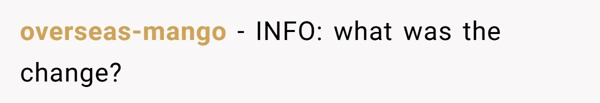 overseas-mango − INFO: what was the change?