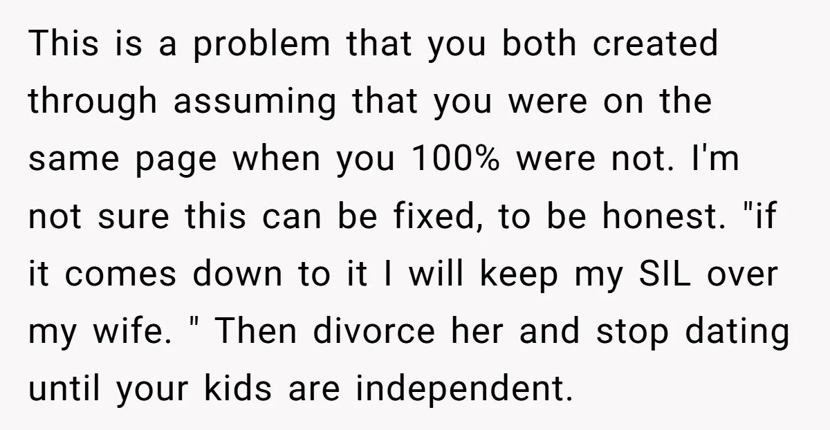 This is a problem that you both created through assuming that you were on the same page when you 100% were not. I'm not sure this can be fixed, to...