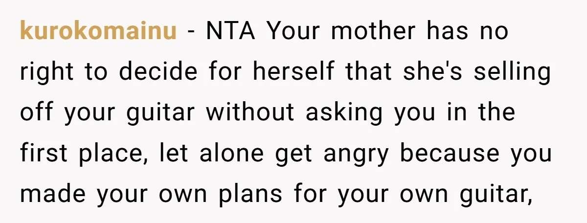 kurokomainu − NTA Your mother has no right to decide for herself that she's selling off your guitar without asking you in the first place, let alone get angry because...