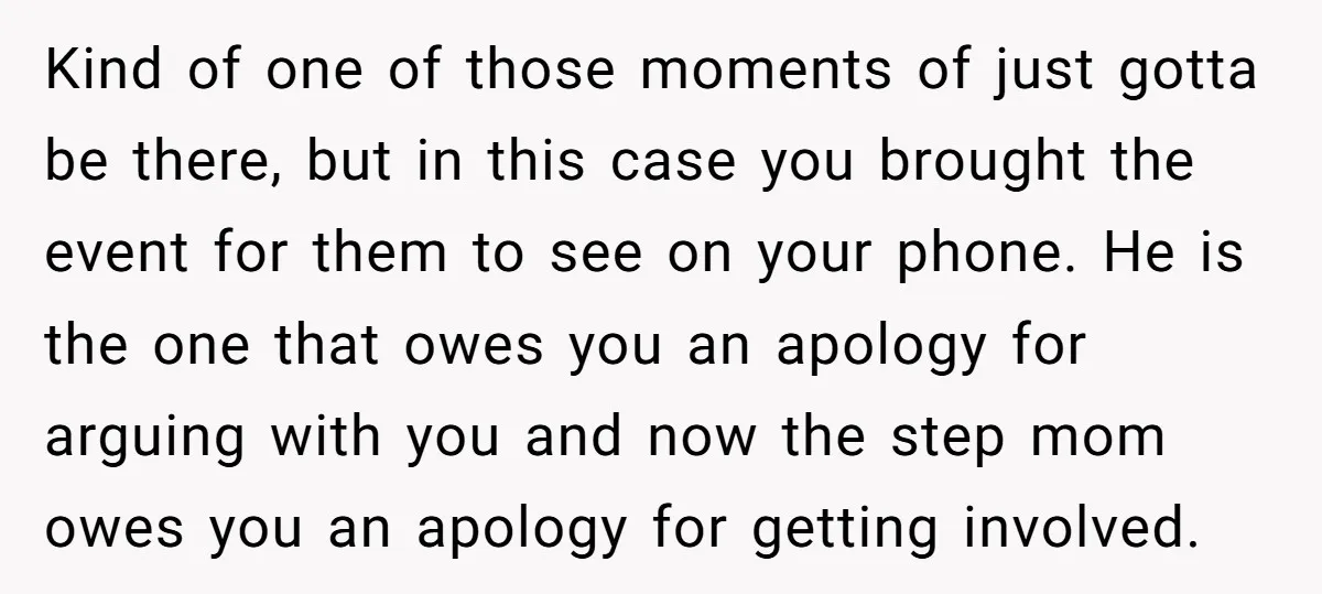 Kind of one of those moments of just gotta be there, but in this case you brought the event for them to see on your phone. He is the one...