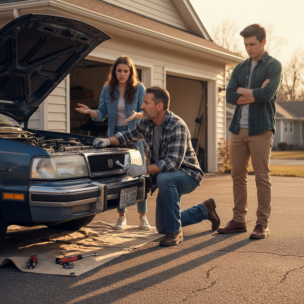 Dad Fixes Daughter's Dangerous Car After Boyfriend Stalls, Now He's Being Accused Of 'Stepping On Toes'