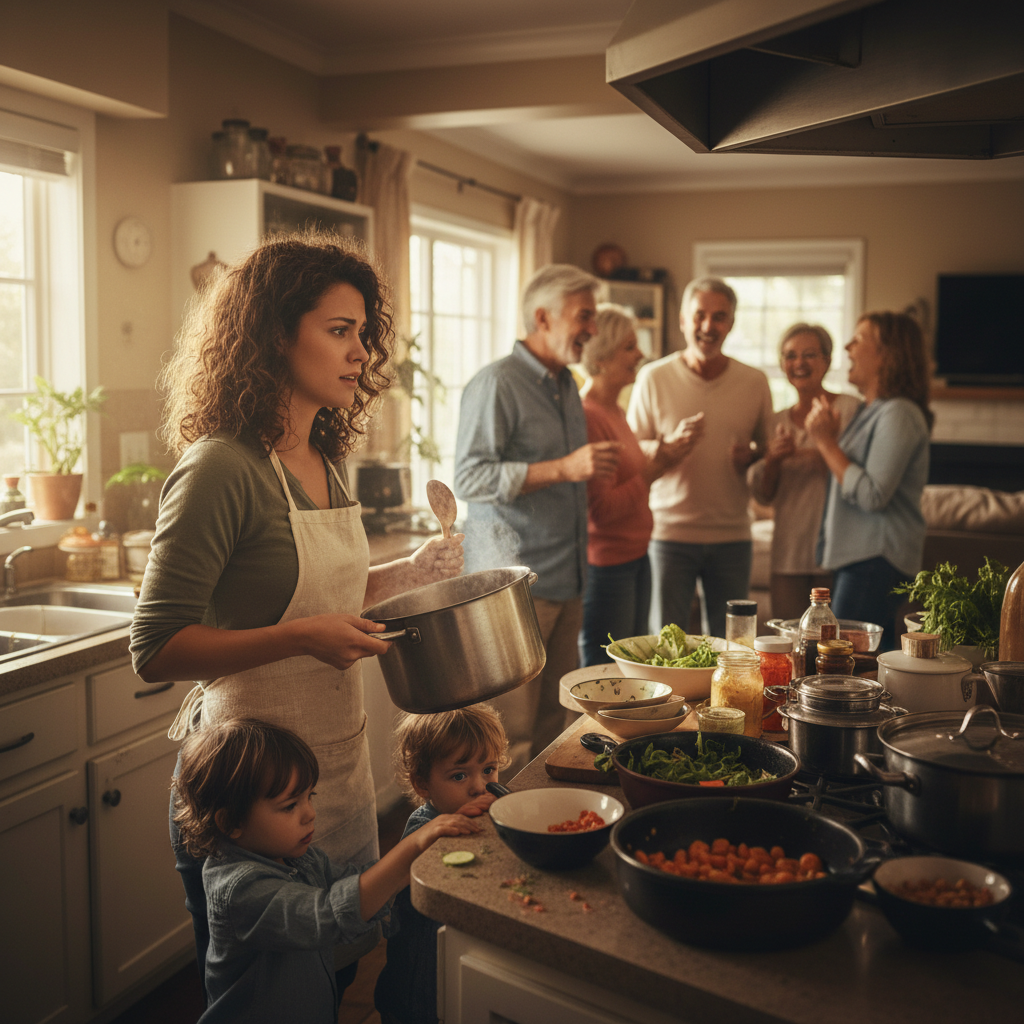 AITA For Not Wanting To Cook For My Boyfriend's Extended Family While Living Rent-Free?