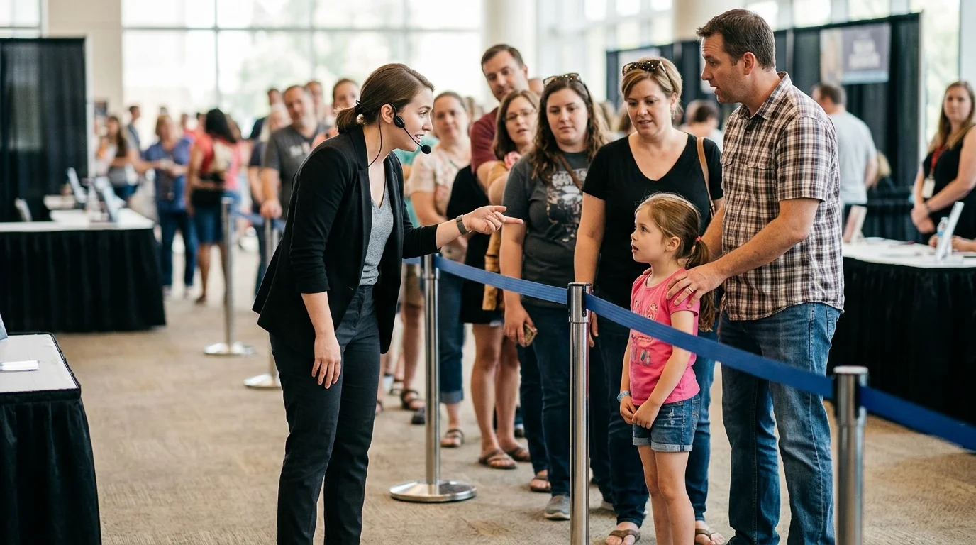 Event Host Refuses to Let a 6-Year-Old Cut the Line, Sparking Outrage From Entitled Parents
