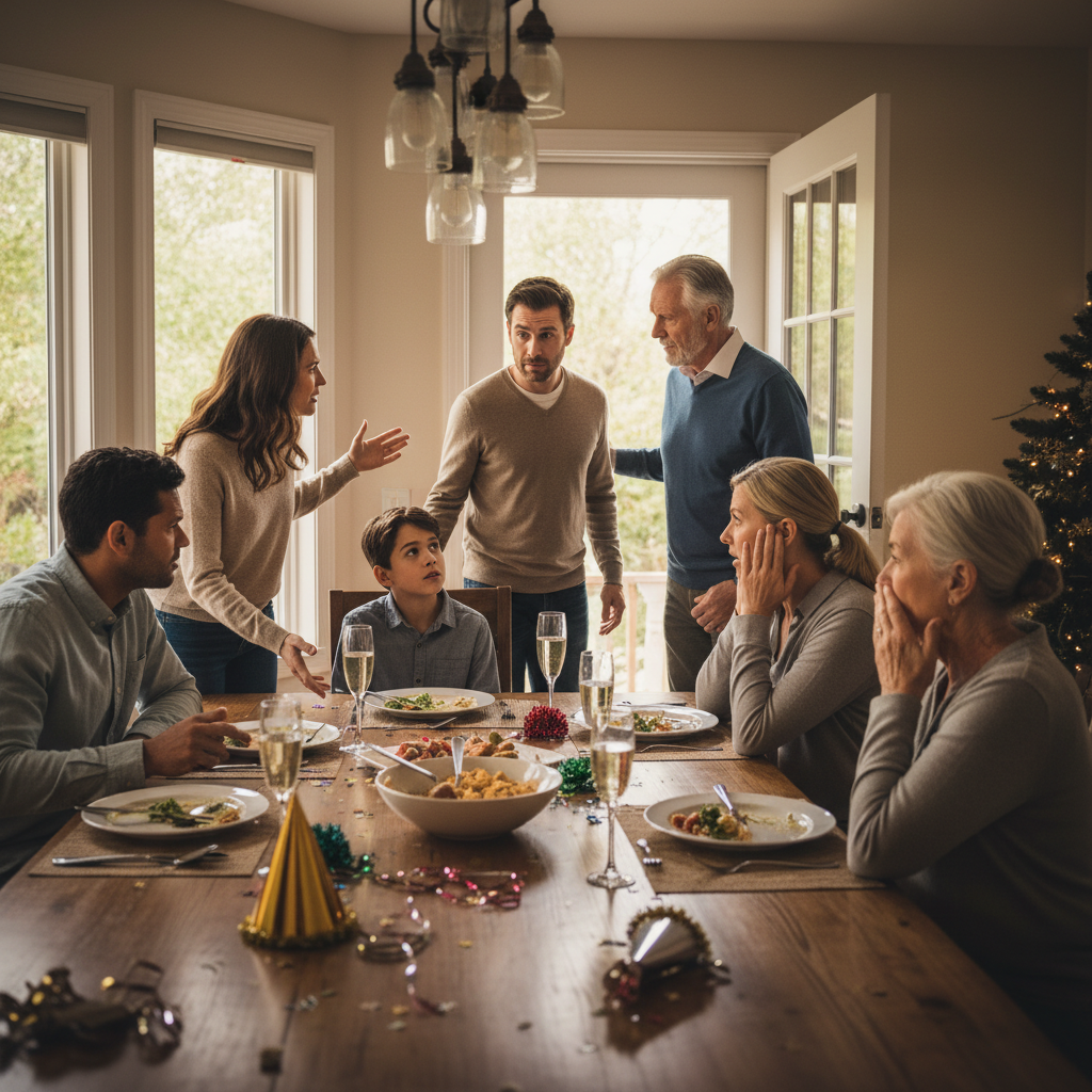 Parents Kick Son-In-Law Out of New Year's Dinner After He Targets His Adopted Nephew With a Cruel Joke
