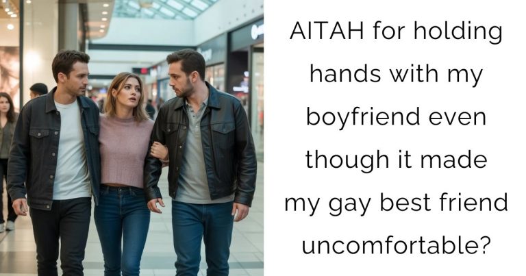 AITAH for holding hands with my boyfriend even though it made my gay best friend uncomfortable?