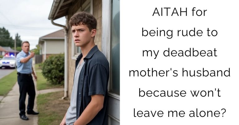 AITAH for being rude to my deadbeat mother’s husband because won’t leave me alone?