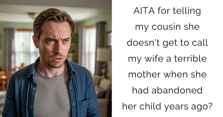 AITA for telling my cousin she doesn’t get to call my wife a terrible mother when she had abandoned her child years ago?