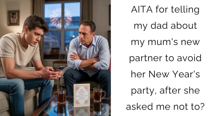 AITA for telling my dad about my mum’s new partner to avoid her New Year’s party, after she asked me not to?