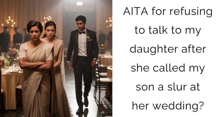 AITA for refusing to talk to my daughter after she called my son a slur at her wedding?
