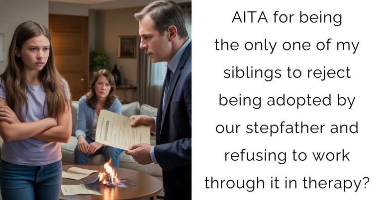 AITA for being the only one of my siblings to reject being adopted by our stepfather and refusing to work through it in therapy?