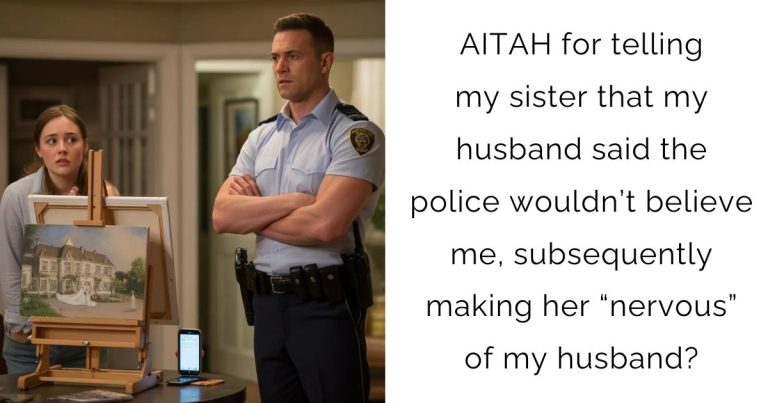 AITAH for telling my sister that my husband said the police wouldn’t believe me, subsequently making her “nervous” of my husband?