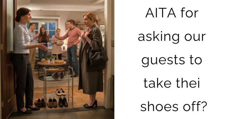 AITA for asking our guests to take their shoes off?