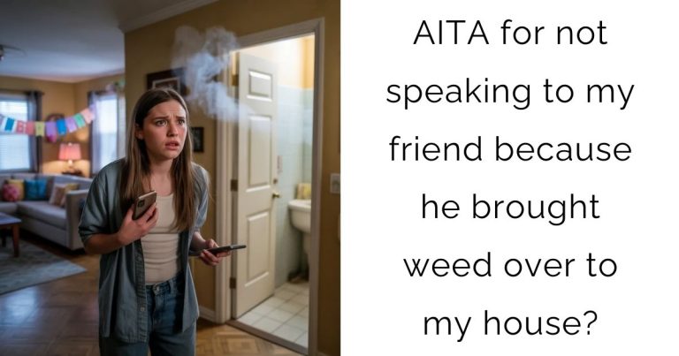 AITA for not speaking to my friend because he brought weed over to my house?