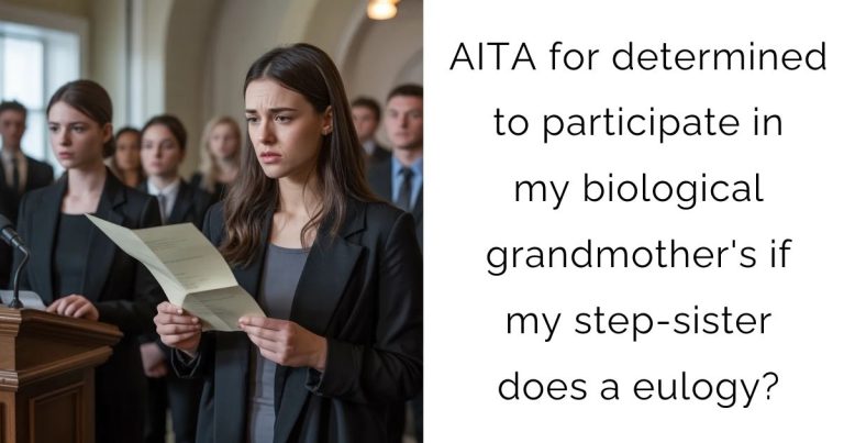 AITA for determined to participate in my biological grandmother’s if my step-sister does a eulogy?