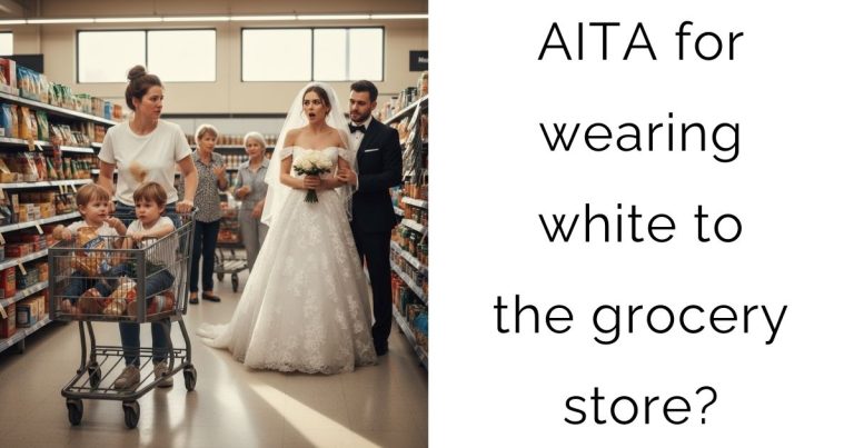 AITA For Wearing A White T-Shirt To The Grocery Store, Getting Accused Of Upstaging A Bride?