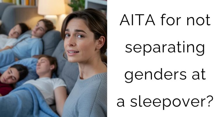 AITA for not separating genders at a sleepover?