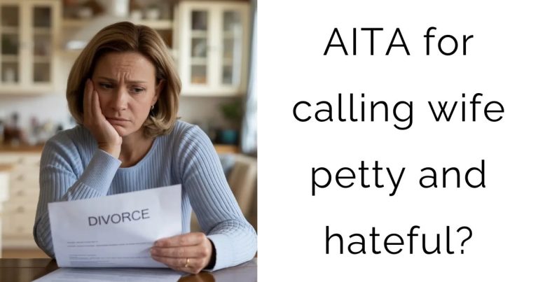 AITA for calling wife petty and hateful?