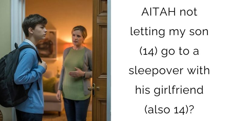 AITAH not letting my son (14) go to a sleepover with his girlfriend (also 14)?