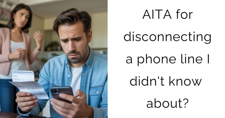 AITA for disconnecting a phone line I didn’t know about?