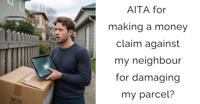 AITA for making a money claim against my neighbour for damaging my parcel?