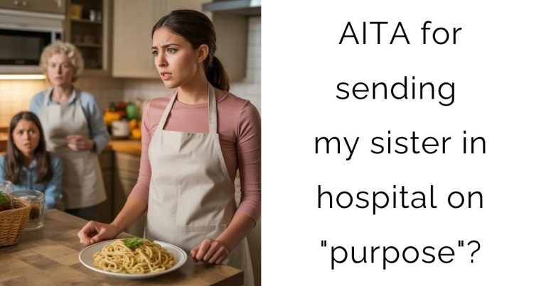 AITA for sending my sister in hospital on “purpose”?