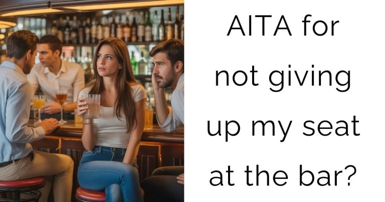 AITA for not giving up my seat at the bar?