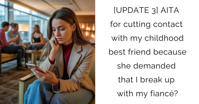 [UPDATE 3] AITA for cutting contact with my childhood best friend because she demanded that I break up with my fiancé?