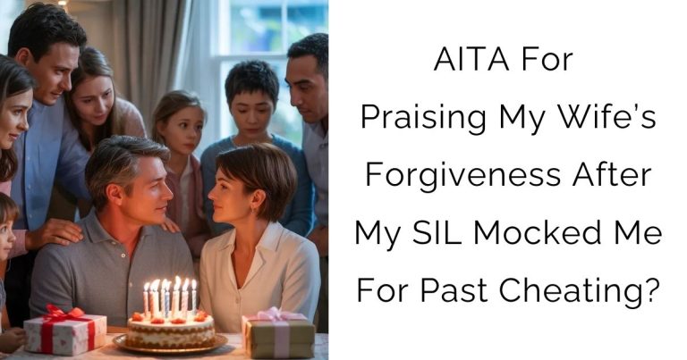 AITA For Praising My Wife’s Forgiveness After My SIL Mocked Me For Past Cheating?