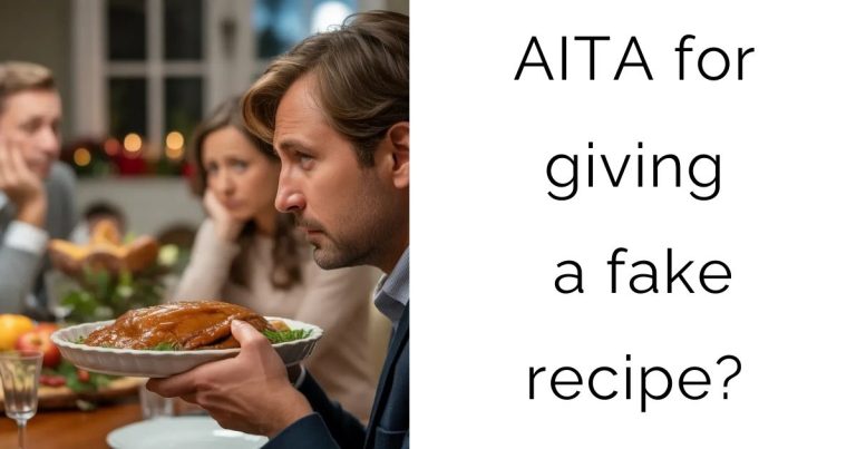 AITA for giving a fake recipe?
