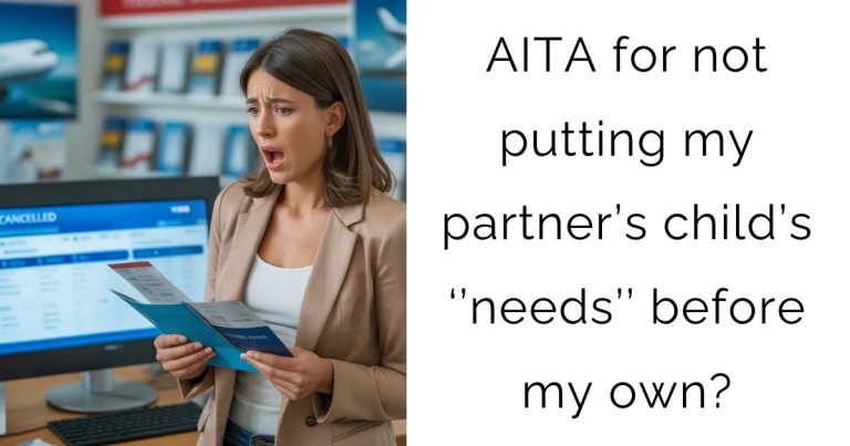 AITA for not putting my partner’s child’s ‘’needs’’ before my own?