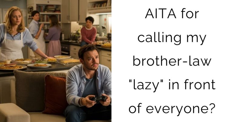 AITA for calling my brother-law “lazy” in front of everyone?
