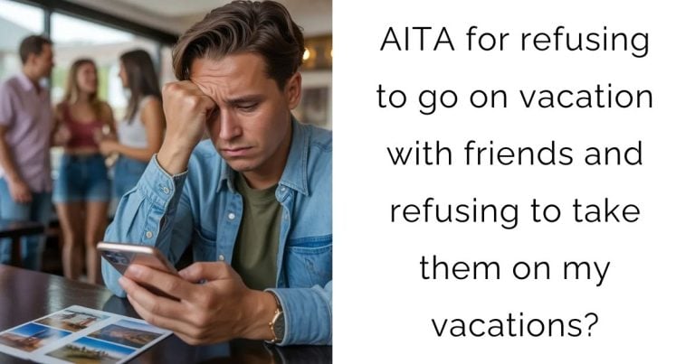AITA for refusing to go on vacation with friends and refusing to take them on my vacations?