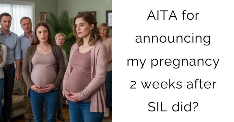 AITA for announcing my pregnancy 2 weeks after SIL did?