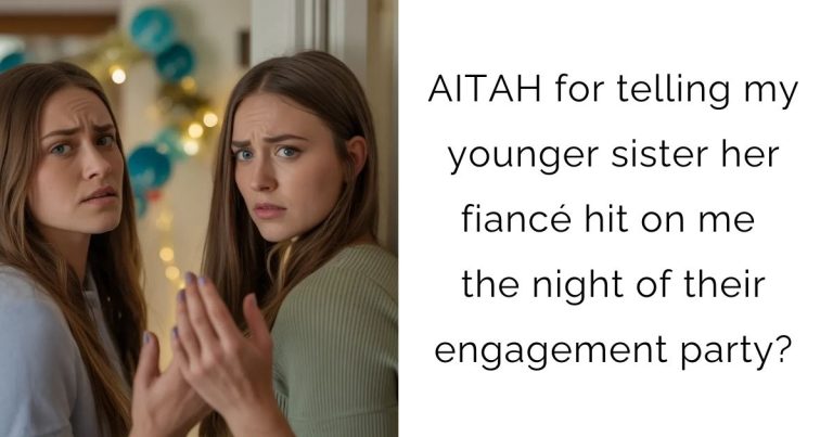 AITAH for telling my younger sister her fiancé hit on me the night of their engagement party?