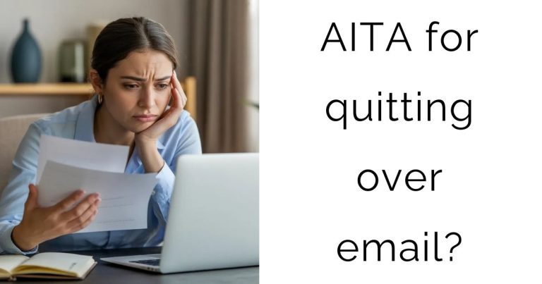 AITA for quitting over email?