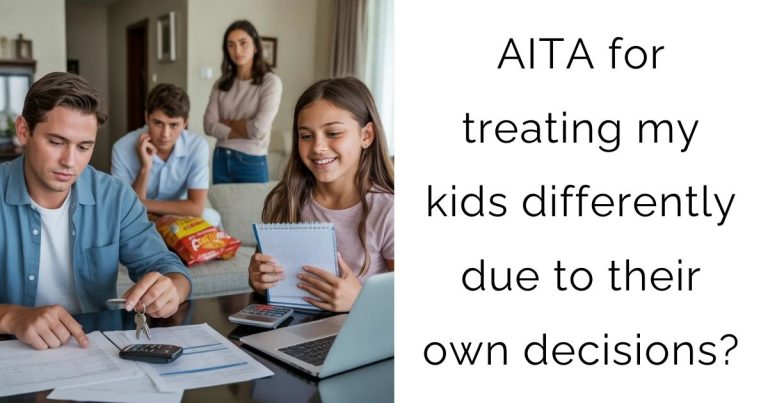 AITA for treating my kids differently due to their own decisions?