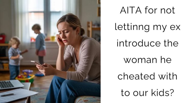 AITA for not lettinng my ex introduce the woman he cheated with to our kids?