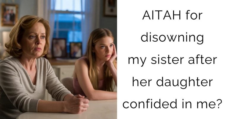 AITAH for disowning my sister after her daughter confided in me?