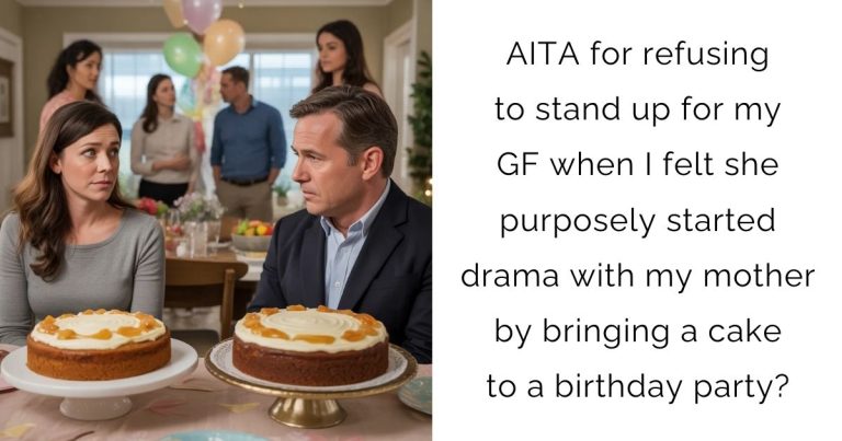 AITA for refusing to stand up for my GF when I felt she purposely started drama with my mother by bringing a cake to a birthday party?