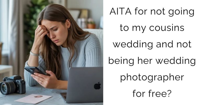 AITA for not going to my cousins wedding and not being her wedding photographer for free?