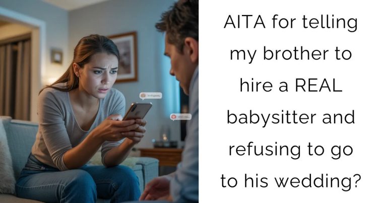 AITA for telling my brother to hire a REAL babysitter and refusing to go to his wedding?
