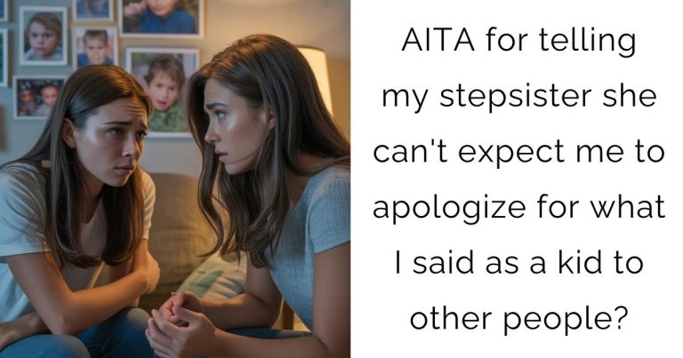 AITA for telling my stepsister she can’t expect me to apologize for what I said as a kid to other people?