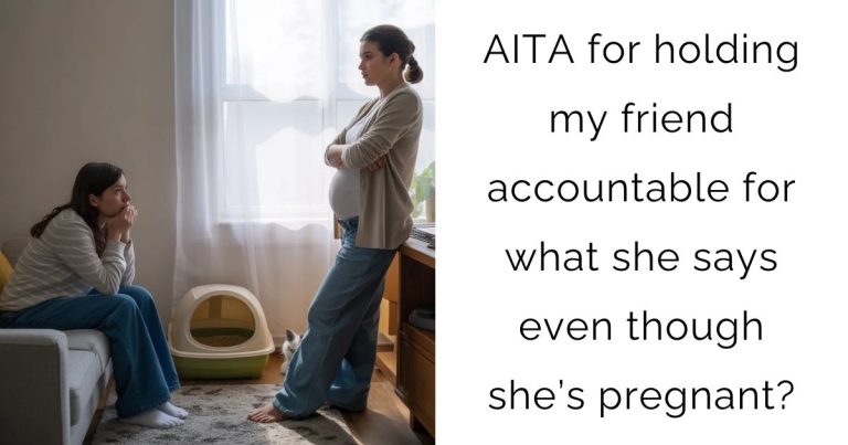 AITA for holding my friend accountable for what she says even though she’s pregnant?
