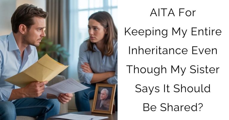AITA For Keeping My Entire Inheritance Even Though My Sister Says It Should Be Shared?