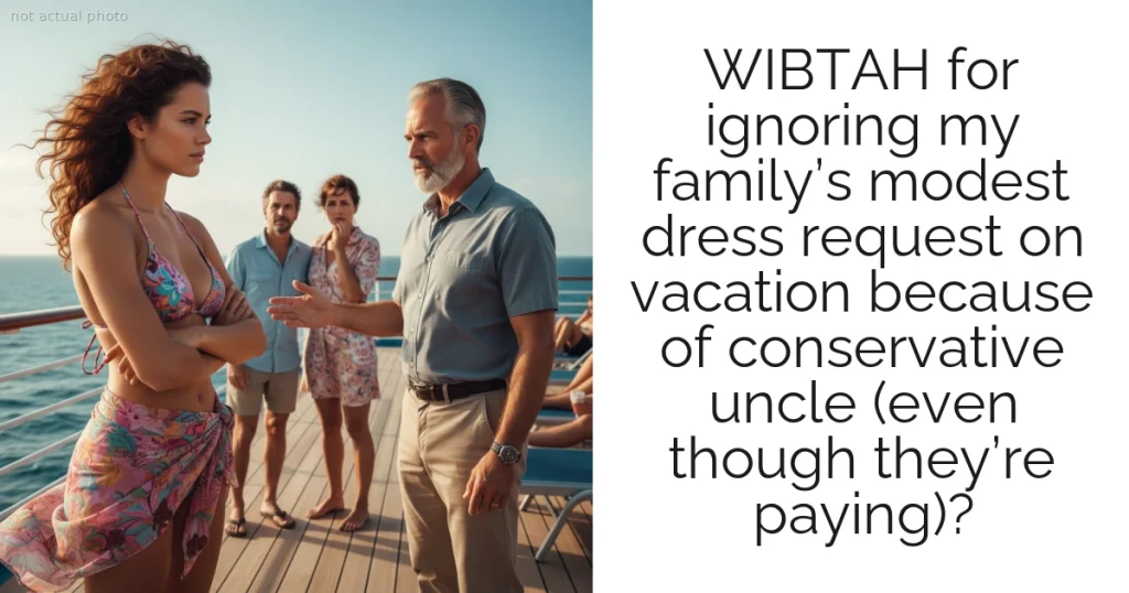 WIBTAH for ignoring my family’s modest dress request on vacation because of conservative uncle (even though they’re paying)?