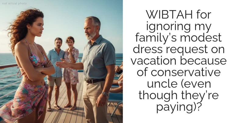WIBTAH for ignoring my family’s modest dress request on vacation because of conservative uncle (even though they’re paying)?