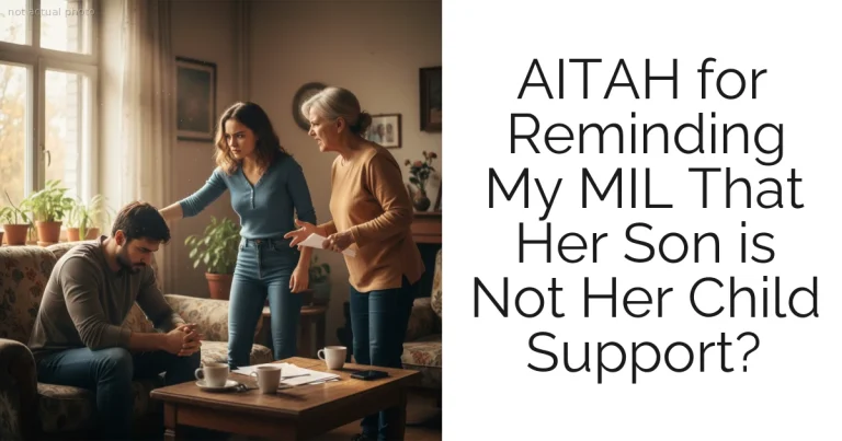 AITAH for Reminding My MIL That Her Son is Not Her Child Support?