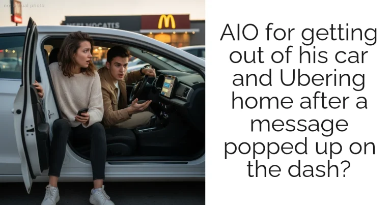 AIO for getting out of his car and Ubering home after a message popped up on the dash?